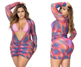 Robe de plage Mapale 47012X - Imprimé coucher de soleil - Couleur